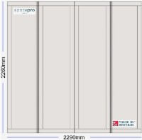 Spacepro Shaker 4 Door Kit - Dove Grey Frame | 4x Dove Grey 1 Panel H2260mm x W2290mm