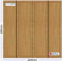 Spacepro Shaker 4 Door Kit - Oak Frame | 4x Oak 1 Panel H2260mm x W2290mm