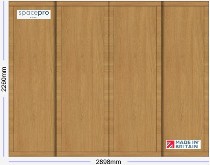 Spacepro Shaker 4 Door Kit - Oak Frame | 4x Oak 1 Panel H2260mm x W2898mm
