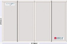 Spacepro Shaker 4 Door Kit - Cashmere Frame | 4x Cashmere 1 Panel H2260mm x W3506mm