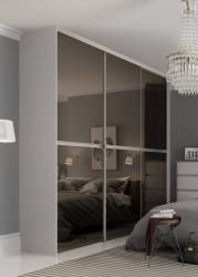 2 Door custom sized minimalist sliding wardrobes for opening widths between: 1075mm - 2375mm
