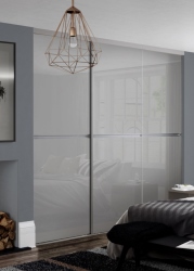 3 Door custom sized minimalist sliding wardrobes for opening widths between: 1600mm - 3550mm